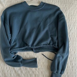 Zara Cropped Crewneck Sweatshirt